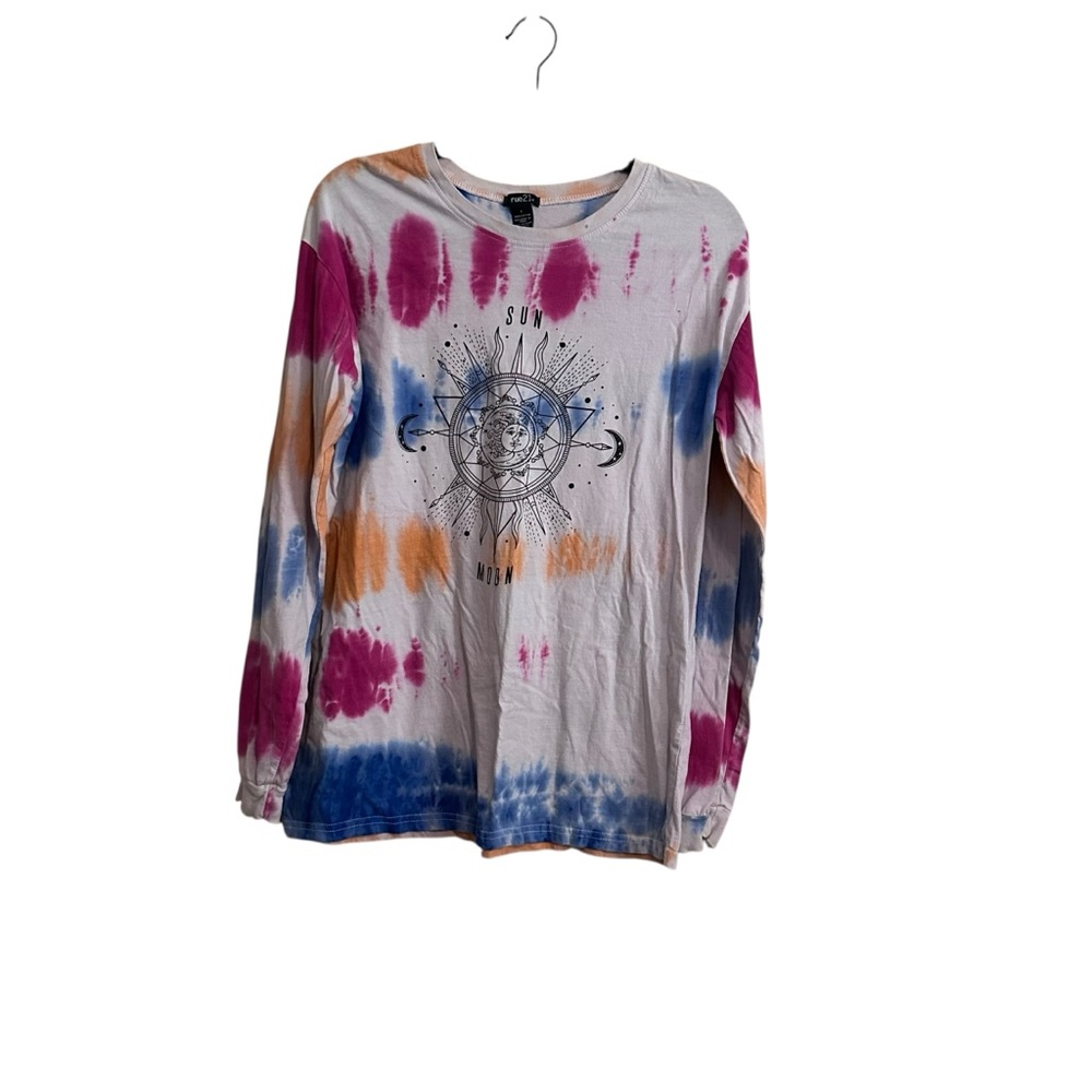 Rue 21 Tie Dye Long Sleeve Graphic Tee Size Large